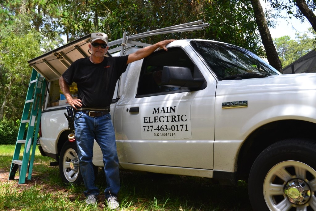 Joe Main, an electrician in Spring Hill, FL